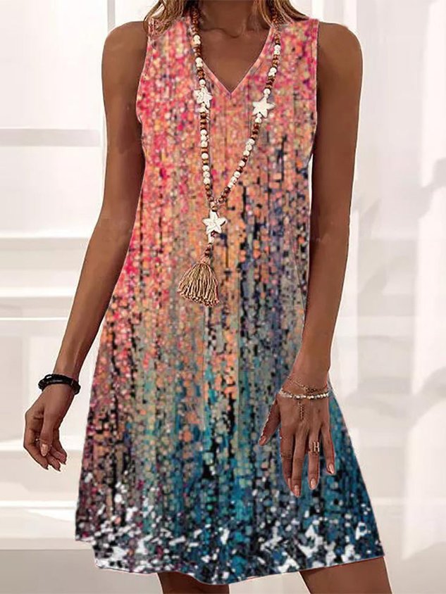 Striped print party dress