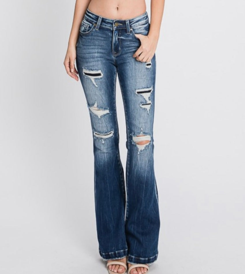 Ripped bell bottoms
