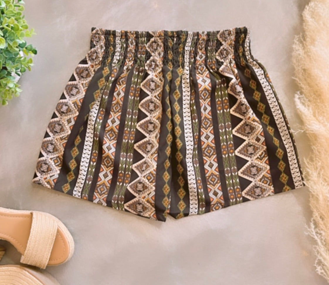 Smocked Waist Shorts